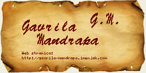 Gavrila Mandrapa vizit kartica
